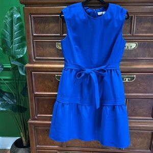 Tory Burch Blue Sleeveless Dress with Bow